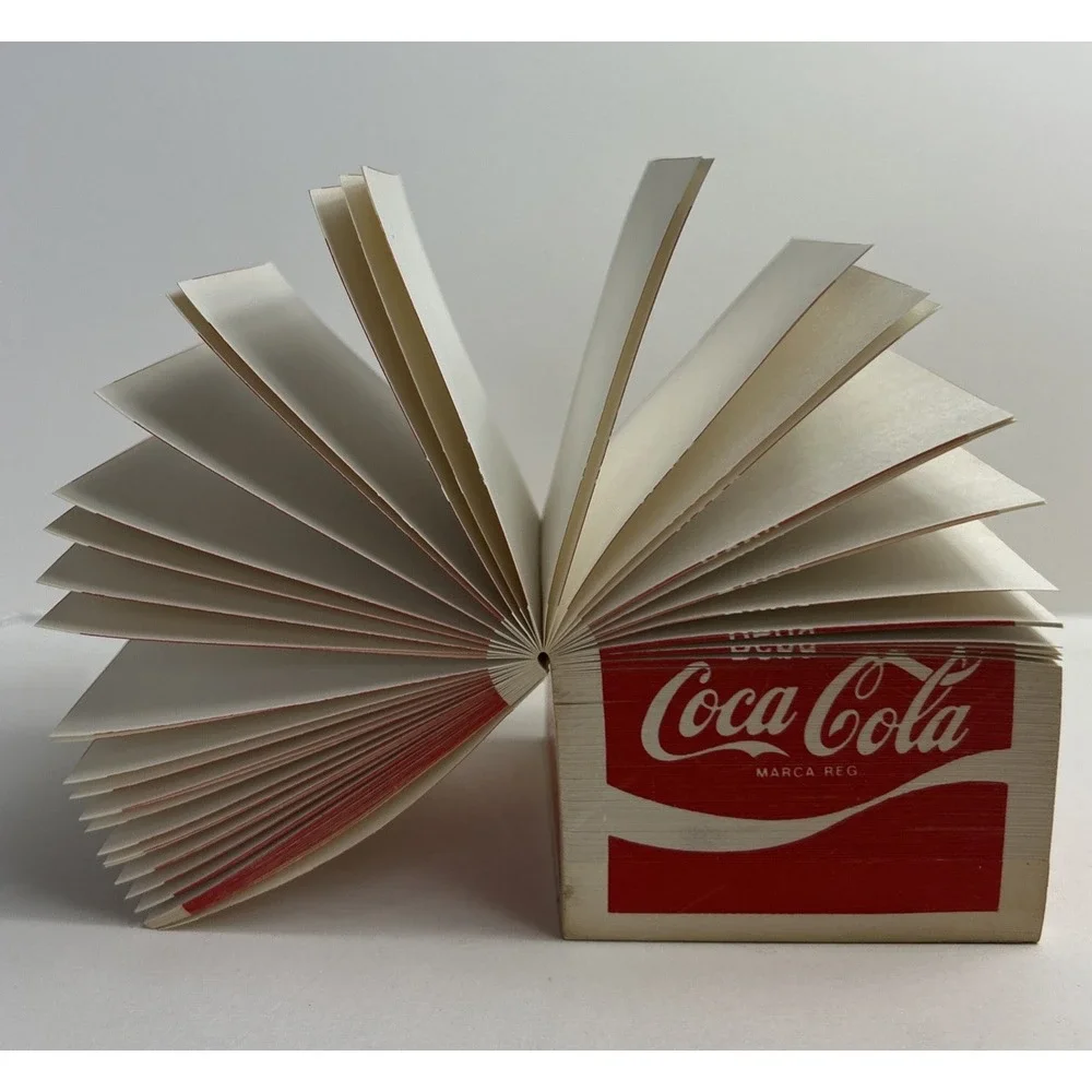 Vintage Coca-Cola Note Pad Paper Cube Brazil‎ Edition, Red Bebe